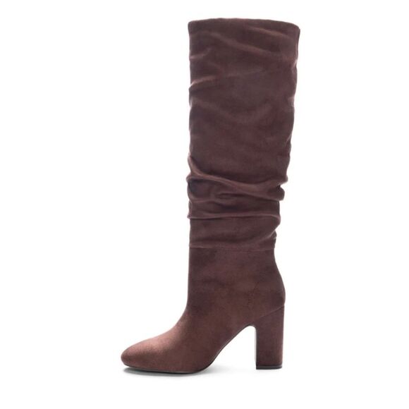 New Chinese Laundry Kipton Knee High tall brown high heeled suede Boot size 8.5 - Picture 2 of 6